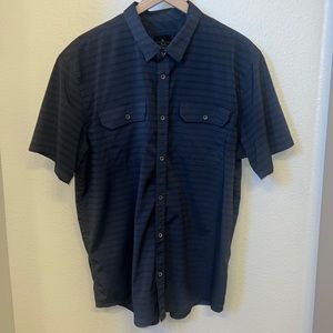 Prana Short Sleeve Lightweight Polyester Breathable Button Up Shirt XL Men’s
